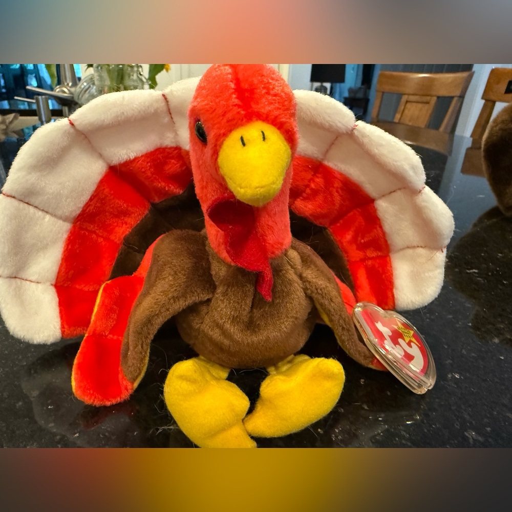 Ty Vintage 1996 Gobbles the Turkey Collectible Stuffed Animal